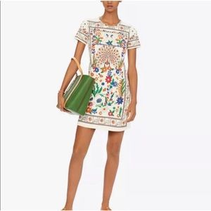 SOLD NWT Tory Burch - Floral Peacock T-shirt Dress